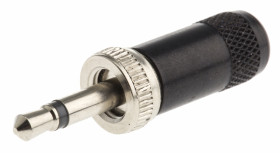 Złącze Jack 2,5 mm Męski Mono Montaż na kablu Czarny