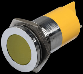 Q22F1CXXY24E Indicator LED, 24 V DC, 22 mm, FASTON, yellow/BrC