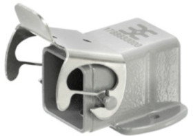 Surface mount housing, size A4, die-cast aluminum, PG11, angled, cross bow locking, IP65, 1652490000