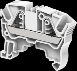 Feed through terminal, spring-clamp connection, 0.5-10 mm², 2 pole, 41 A, 8 kV, gray, 1SNK708010R0000