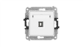 Icon Mechanizm Gniazda Pojedynczego Usb A-B2.0 Biały Igusb-3