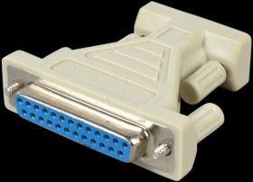 D-Sub adapter, 9-pin plug - 25-pin socket
