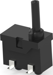 Short-stroke pushbutton, 1 Form A (N/O), 5 mA/12 VDC, unlit , actuator (black), 35 g, SMD, 2331398-1