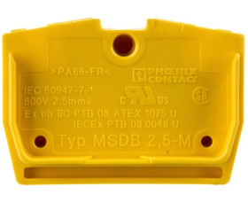 Złączka przelotowa 2,5mm2 żółta MSDB 2,5-M YE 3244290 /50szt./