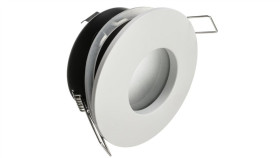 Oprawa Dzeta Okrągła Hermetyczna Biała Piaskowana Stop Cynku I Aluminium