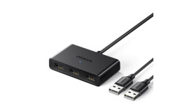 Ugreen Przełącznik Adapter Switch Box Usb 2 Wejścia - 3 Wyjścia Czarny (Cm409)
