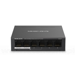 TP-Link Mercusys MS106LP, Switch niezarządzalny, 6x 10/100 RJ-45, PoE+, desktop
