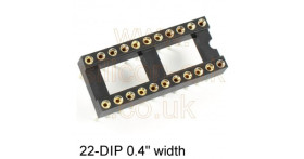 IC Socket 22-pin DIP turned pin (W30522RC) - Winslow