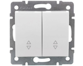 LOGI Łącznik podwójny schodowy śrubowy 10AX 250V biały 021060102 25073