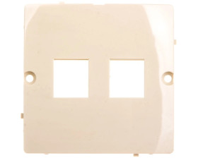 Simon Basic Pokrywa gniazda teleinformatycznego podwójnego 2xRJ Keystone płaska beżowa BMGK1P/12