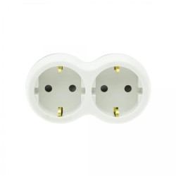 Rozgałęźnik wtyczkowy dwukrotny z/u schuko R-21S/B W-72004