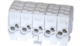 Blok Rozdzielczy - Odgałęźny Al/Cu Scb 25-5X (80150) Simblock Szary 81500002