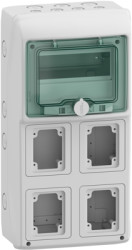 Polymer module enclosure, (L x W x H) 160 x 236 x 460 mm, light gray (RAL 7035), IP65/IK09, 13179