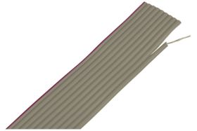 Przewód; wstążkowy; płaski AWG28/10 HQ; 10x0,09mm2; 0,09mm2; szary; PVC; taśma raster R=1,27mm; max +105°C; 300V; szpula 30,5m;