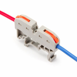 Szybkozłączka 2-tor drut/linka PCT-211 na szyne DIN zaciskowa 32A 0.08-4.0mm2