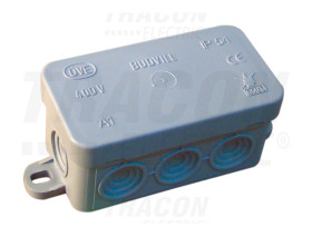 Puszka montażowa 80×42×40 IP54 natynkowa szara TRACON