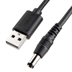 Kabel USB - Wtyk DC 5,5/2,5 9V 1,5m UNITEK Y-C4046BK zasilający