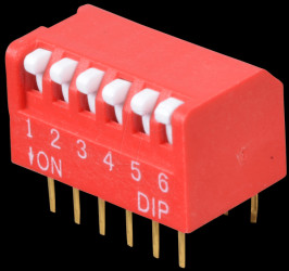 DP 06 Piano dip switch, 6-pin