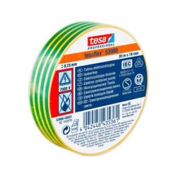 Taśma elektroizolacyjna 7000V PVC 20m:19mm zielono-żółta /10szt./