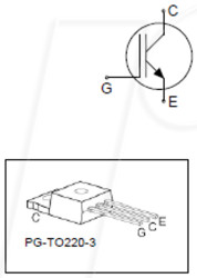 IGP06N60TXKSA1 IGBT transistor, N-channel, 600 V, 12 A, 88 W, TO-220