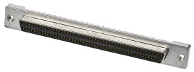 TE Connectivity Złącze D-sub AMPLIMITE .050 III 100-pinowe Prosty 2.54 mm Pitch Otwór przelotowy Złoto na niklu Żeńskie