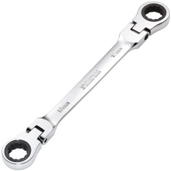 Draper 27756 HI-TORQ&#xAE; Flexi Head Double Ring Ratchet Spanner 16x17mm