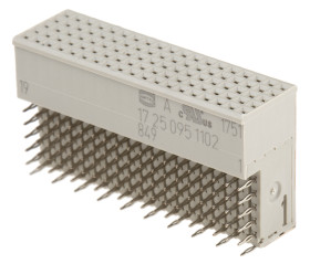 Złącze typu Backplane Har-Bus HM Series 2mm Pitch 95-pinowe 7-rzędowe Żeński, Wtłaczane Terminal, 1A Przewlekany HARTING