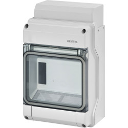 Hensel 6100057 KV9106 Distribution Board 1-Row Transparent Cover