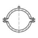 TOOLCRAFT 137796 Obejma do rur Obejma na rury z osłoną gumową 64 mm stal galwanizowana ocynk. 50 szt.