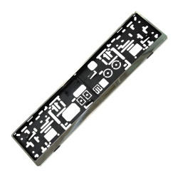 HP Autozubehör 18514 Licence plate holder St. Steel Plastic Black 13.5x53x1.5cm