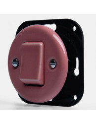 CERAMICZNY WŁĄCZNIK PODTYNKOWY KRZYŻOWY PASTELOWY ŁOSOSIOWY BEZ RAMKI KLAWISZOWY CWPTKKLPŁ