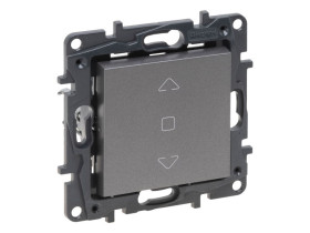 NILOE STEP Wyłącznik roletowy 3-pozycyjny góra stop dół 6AX stalowy 863444 LEGRAND