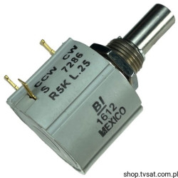 7286R5KL.25 Potentimeter 5 kOhm 5% 2W SHAFT BITECH