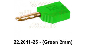 Banana plug - 2mm Green male (22.2611-25) - Multi-Contact