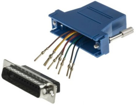 Adapter do złączy RJ, 25-stykowe D-sub męskie, RJ45 żeńskie