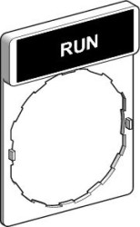 Ramka do mocowania etykiet 30x40mm, z etykietą 8x27mm RUN ZBY2334