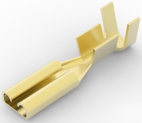 Uninsulated flat plug sleeve, 2.8 x 0.81 mm, 0.51 to 1.03 mm², AWG 20 to 17, brass, tin-plated, 737107-4