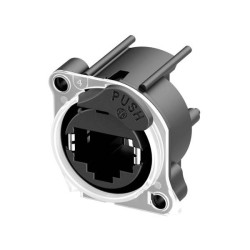 Neutrik NE8FAH-LR-DAE EtherCon RJ45 Socket Black 3mm Panel Locking