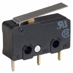Subminiature snap-action switch, On-On, PCB connection, hinge lever, 0.49 N, 5 A/125 VAC, 3 A/250 VAC, IP40, SS-5GLD