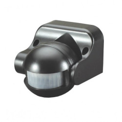Czujnik ruchu PIR ST09 220-240V - ścienny obrotowy czarny