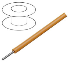 3050/1-OR005 Przewód HookUp Wire d: 24AWG drut Cu PVC pomarańczowy 300V