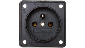 Integro Flow Gniazdo Pojedyncze Z/U 16A 250V Antracyt 961852505