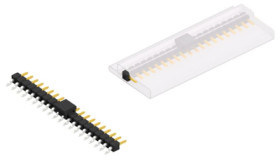 Pin header, 20 pole, pitch 2.54 mm, straight, black, SL12SMD03520SBSM