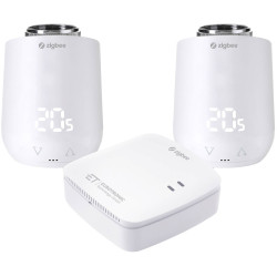 Eurotronic 700241 Comet Zigbee Smart TRV Set 2 Thermostats &#x2B; Gateway