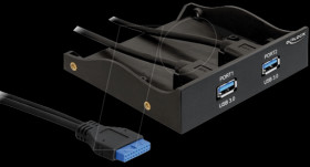 61896 Delock USB 3.0 front panel, 2-port, internal, 19-pin