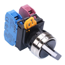 YW4S-2E11 22mm Metal Bezel 2 Position Maintained Selector Switch 1NO-1NC IP65 IDEC