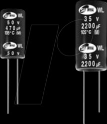 WL1C337M0811MBB180 Elko, radial, 330 µF, 16 V, 105°, Low ESR, RM 3,5