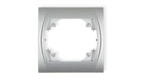 Logo Ramka Pozioma Pojedyncza Srebrny Metalik 7Lrh-1