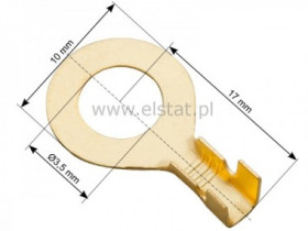 Konektor ( oczko ) mosiądz M3; na kabel do 1,5mm
