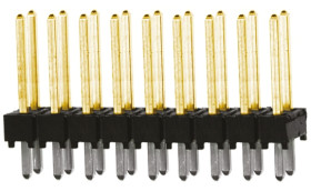 Złącze szpilkowe 18-pinowe TSW raster: 2.54 mm Prosty 2-rzędowe Samtec Otwór przelotowy 550 V Bez osłony